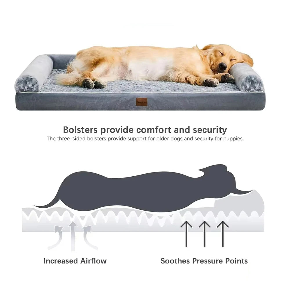 Luxury Orthopaedic Dog Bed with Memory Foam