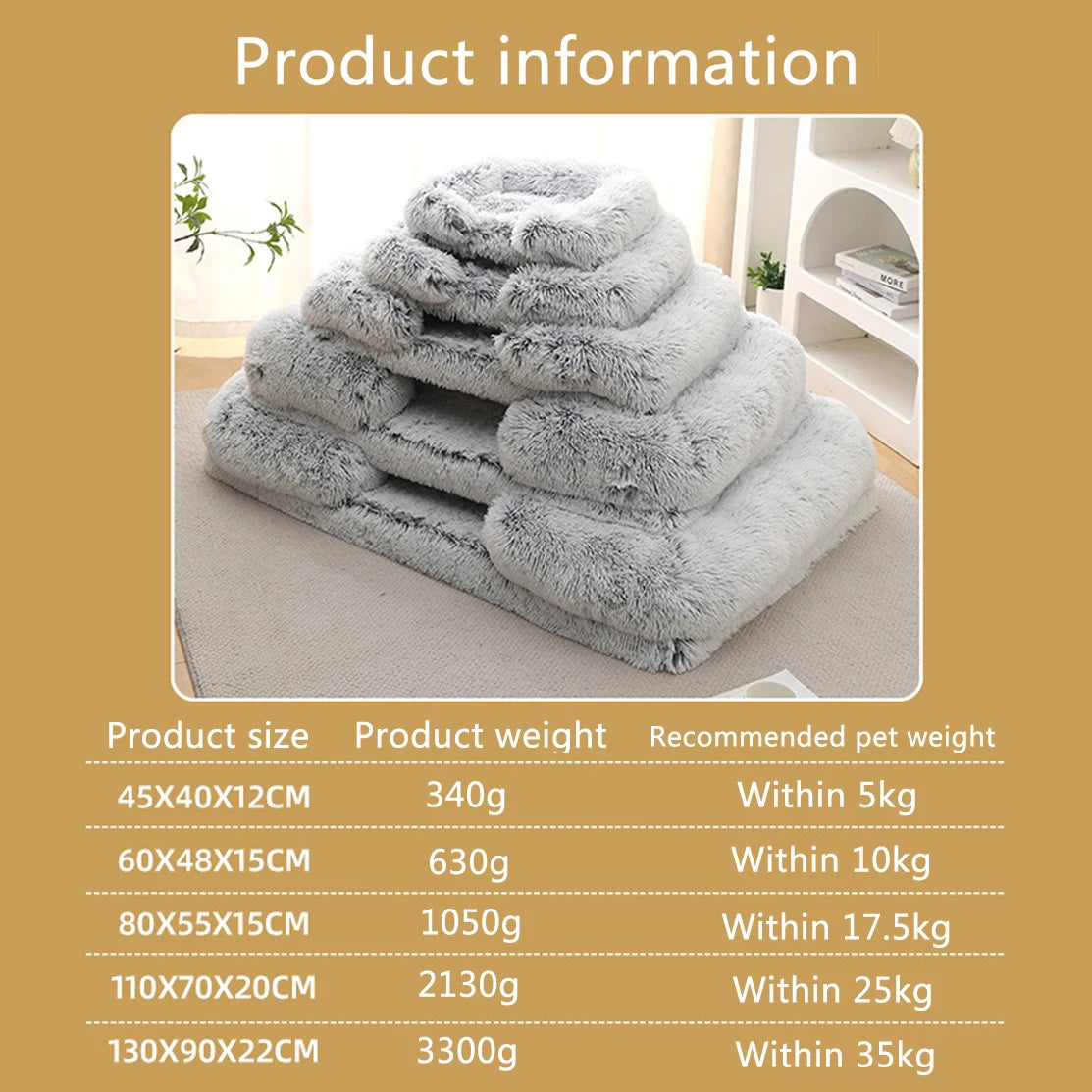 Rectangle Plush Dog Bed